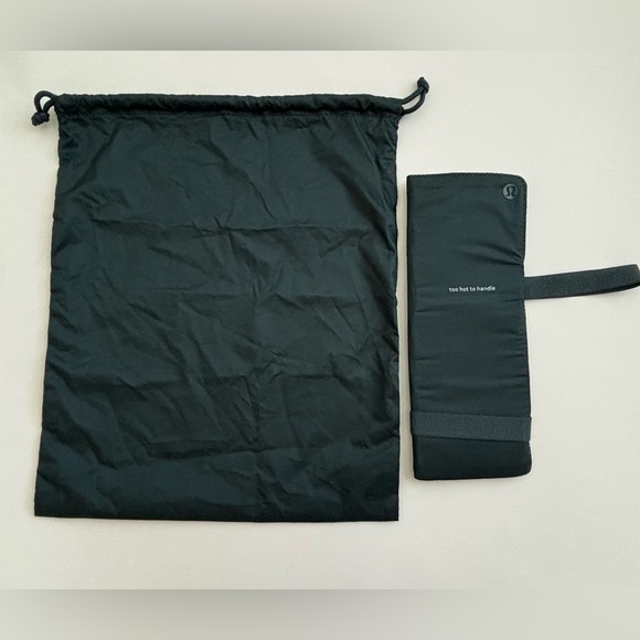 lululemon athletica Handbags - Lululemon Teal Heatproof Curling Iron Pocket and Drawstring Shoe Bag Bundle